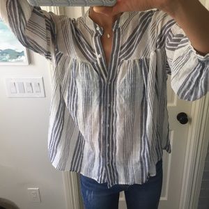 Lucky Brand Stripe Cotton Pleasant Top